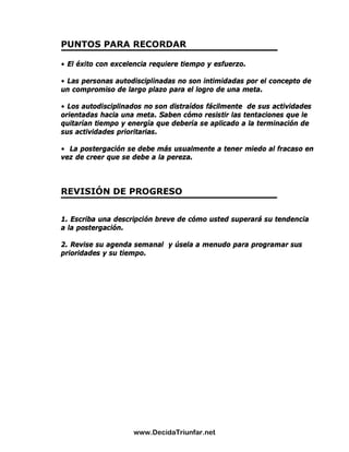 El Poder De La Autodisciplina Guia De Estudio | PDF