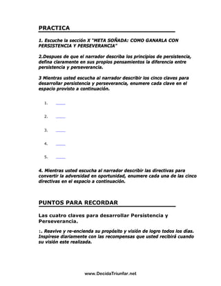 El Poder De La Autodisciplina Guia De Estudio | PDF