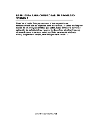El Poder De La Autodisciplina Guia De Estudio | PDF