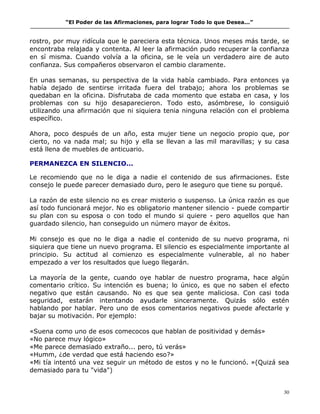 El poder de las afirmaciones para lograr todo lo que deseas | PDF
