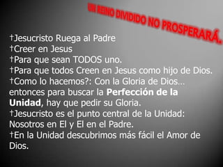 Jesucristo Ruega al Padre