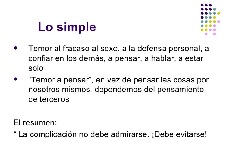 El Poder De Lo Simple