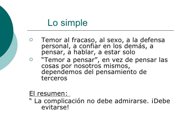 El Poder De Lo Simple