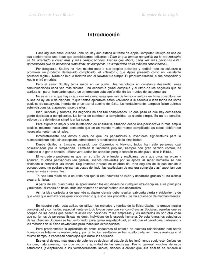 El Poder De Lo Simple