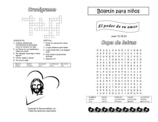 Copyright © Sermons4Kids, Inc.
Todos los derechos reservados
Juan 12:18-33
Boletín para niños
 