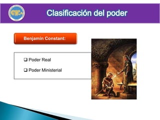 Benjamín Constant:



 Poder Real

 Poder Ministerial
 