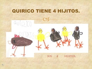 
QUIRICO TIENE 4 HIJITOS.
SUS 4 HIJITOS.
 