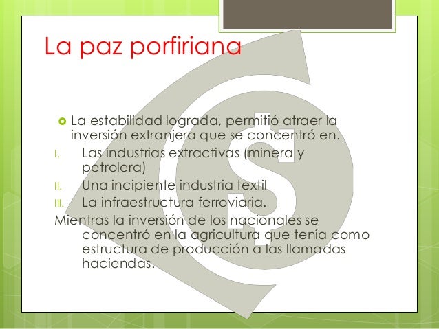 El Porfiriato. Micro resumen.