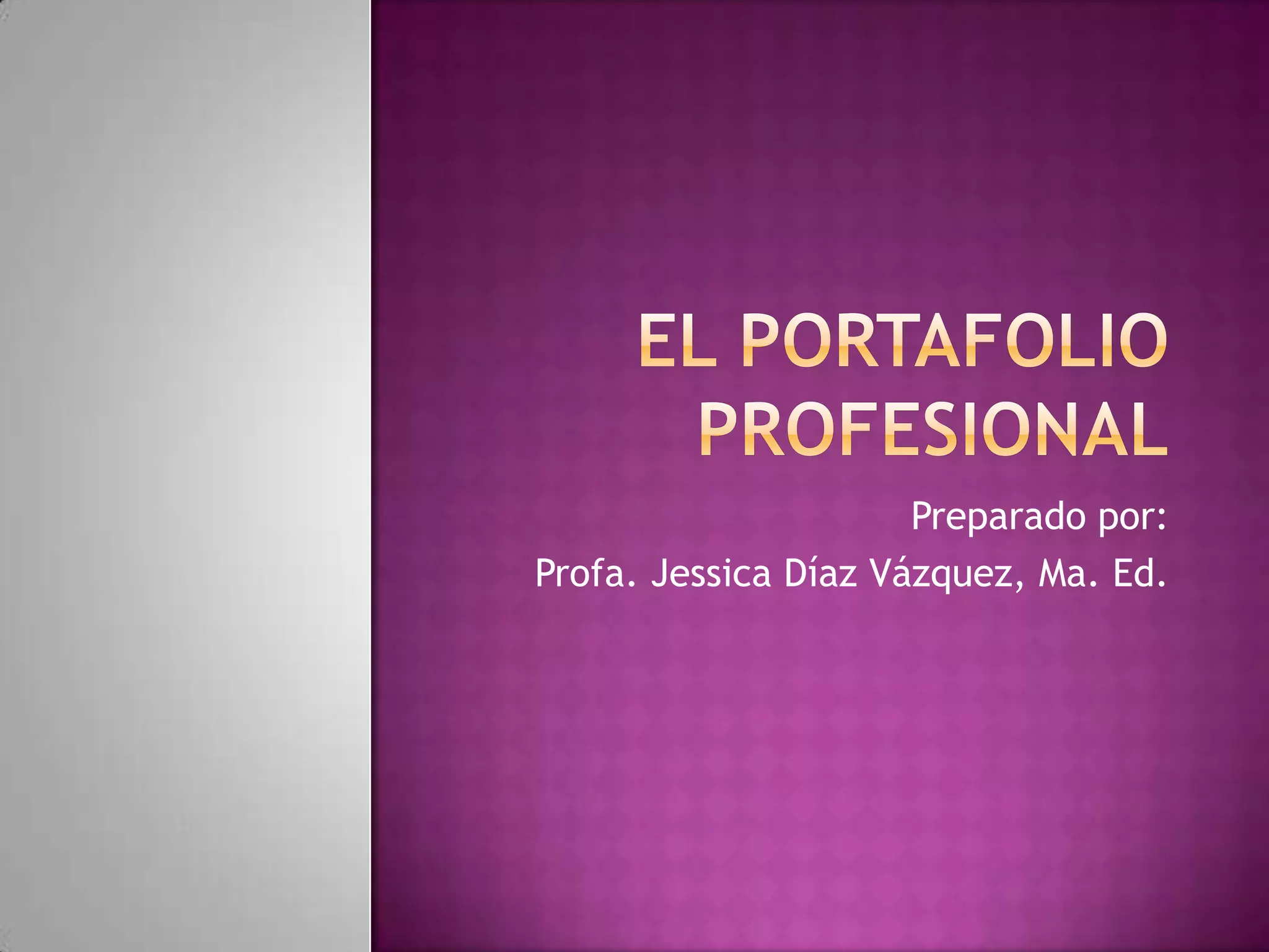 El Portafolio Profesional