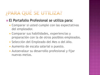 El Portafolio Profesional