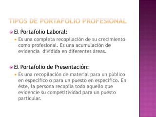 El Portafolio Profesional