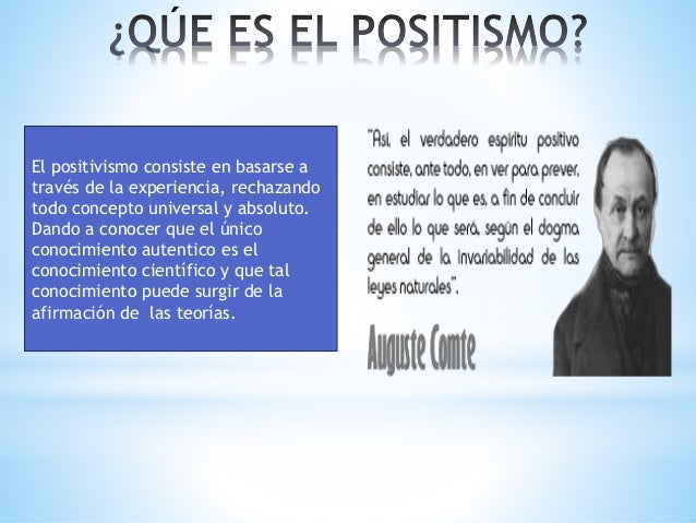EL POSITIVISMO