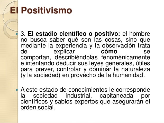 Resultado de imagen para positivismo cientifico