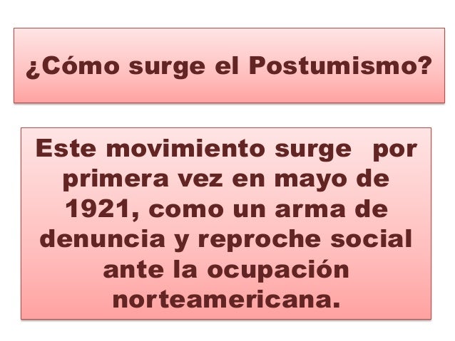 El Postumismo en República Dominicana