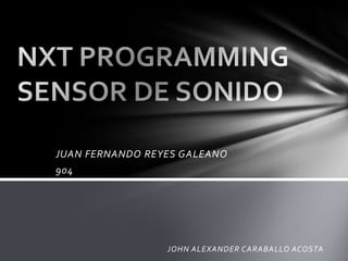 JUAN FERNANDO REYES GALEANO
904
JOHN ALEXANDER CARABALLO ACOSTA