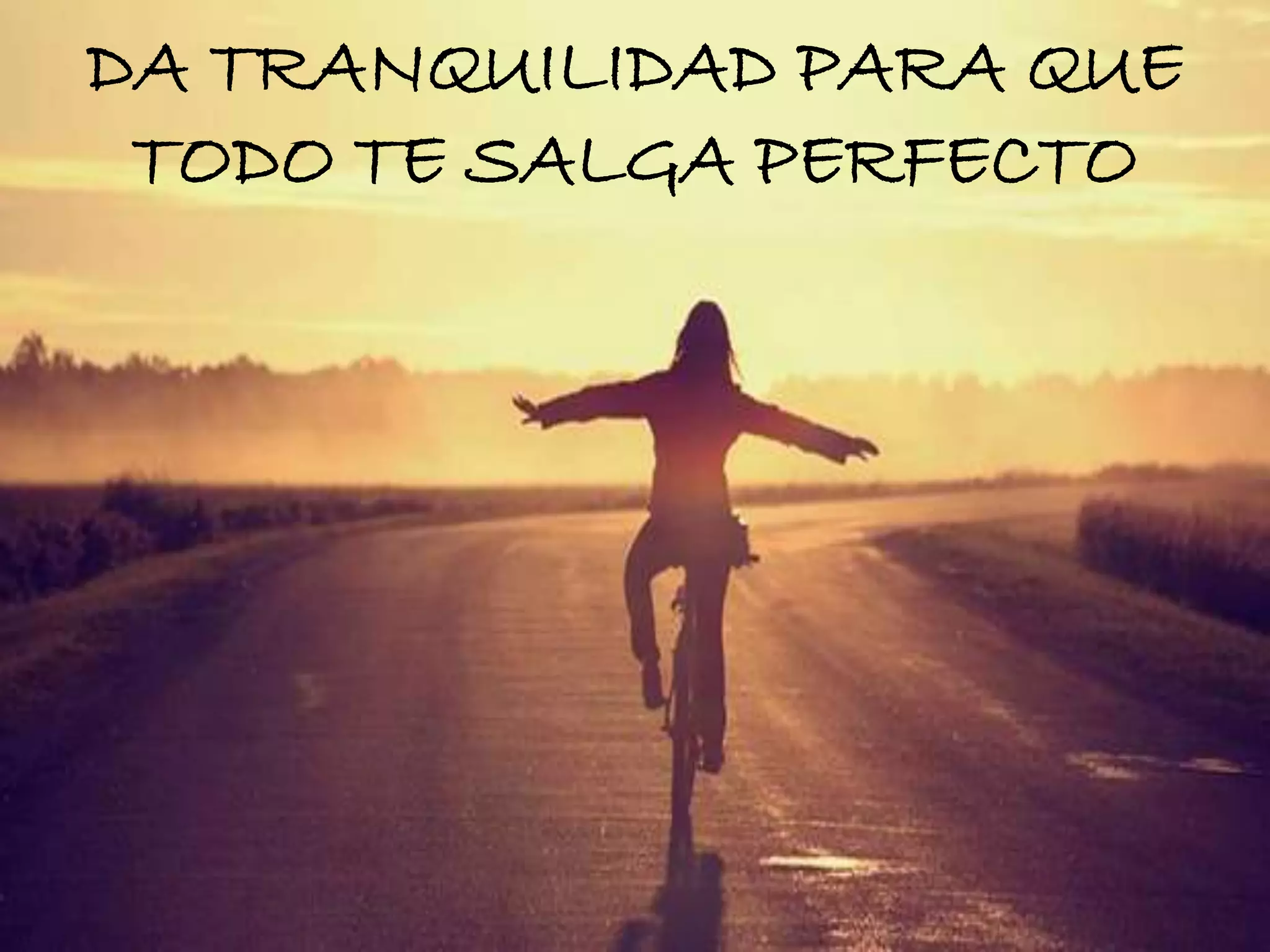 DA TRANQUILIDAD PARA QUE
TODO TE SALGA PERFECTO