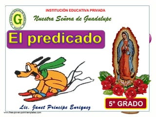 PRESENTATION TITLE
Subheading goes here
Presentation TitlePresentation Title
Presentation Title
Subheading goes here
Presentation Title
Your company information
INSTITUCIÓN EDUCATIVA PRIVADA
Lic. Janet Principe Enriquez 5° GRADO
 