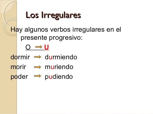 El presente progresivo