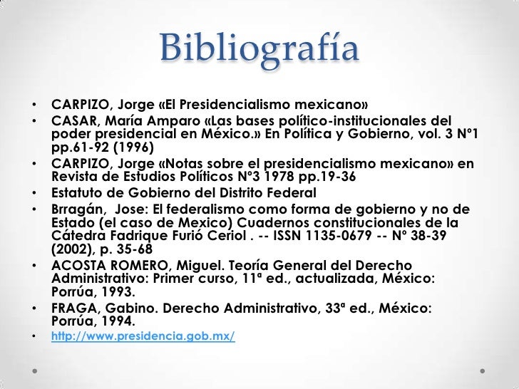 El Presidencialismo Mexicano.