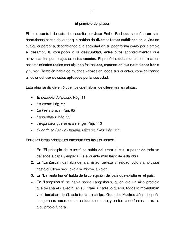 El principio del placer