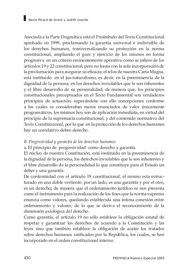 El principio de progresividad y la actuación de los 