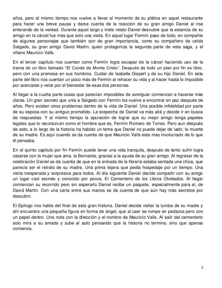El Prisionero Del Cielo Resumen