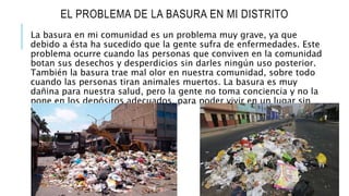 El problema de la basura en mi distrito | PPTX
