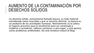 El problema de la basura en mi distrito | PPTX