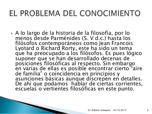 El problema del conocimiento