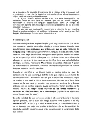 El problema del lenguaje de la ciencia