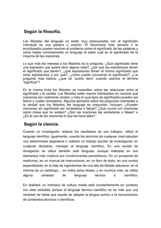 El problema del lenguaje de la ciencia