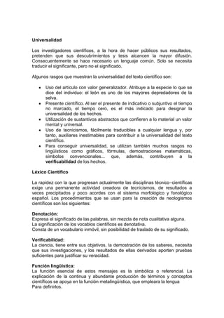 El problema del lenguaje de la ciencia