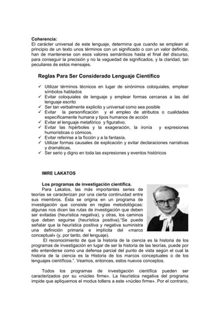 El problema del lenguaje de la ciencia