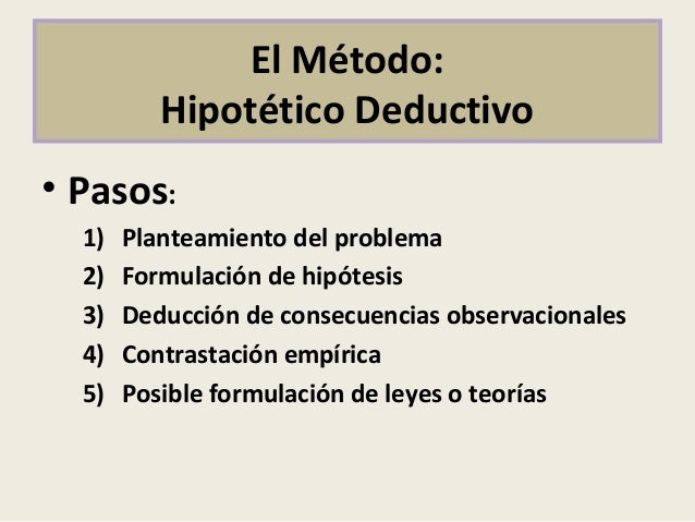 El problema del método