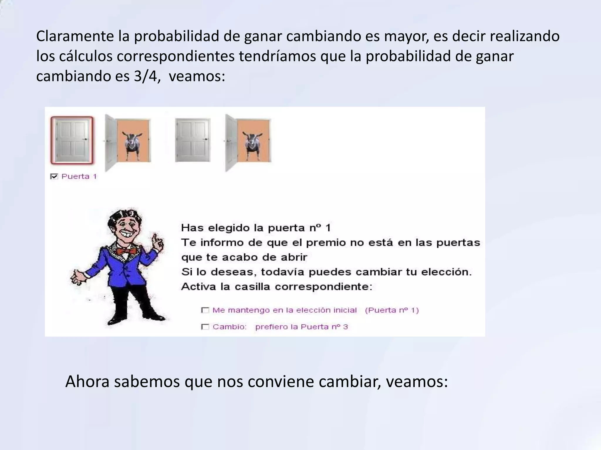 El problema de monty hall para entregar | PPT