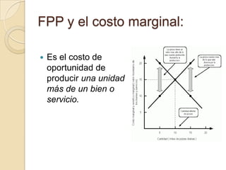 Uso eficiente de los recursosFPP y el costo marginalPreferencias y beneficio marginal Uso eficiente de recursos