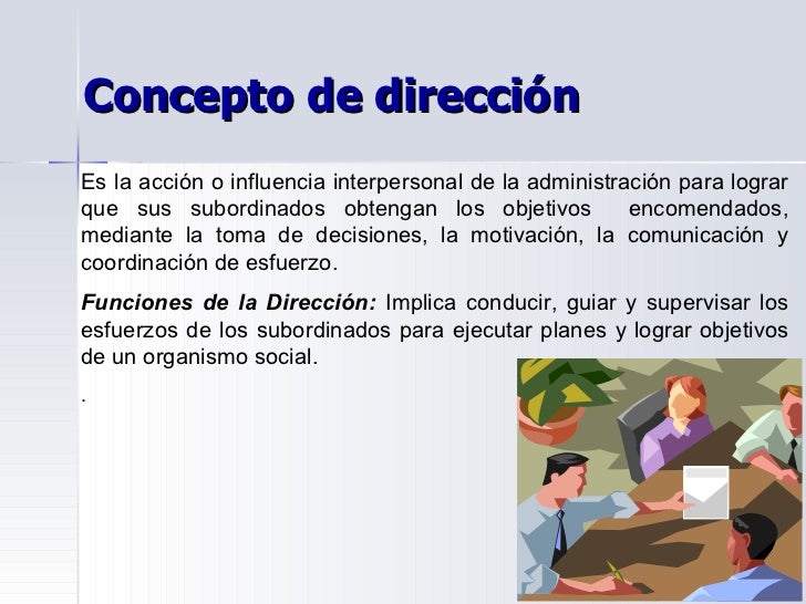 El proceso administrativo etapa de direccion