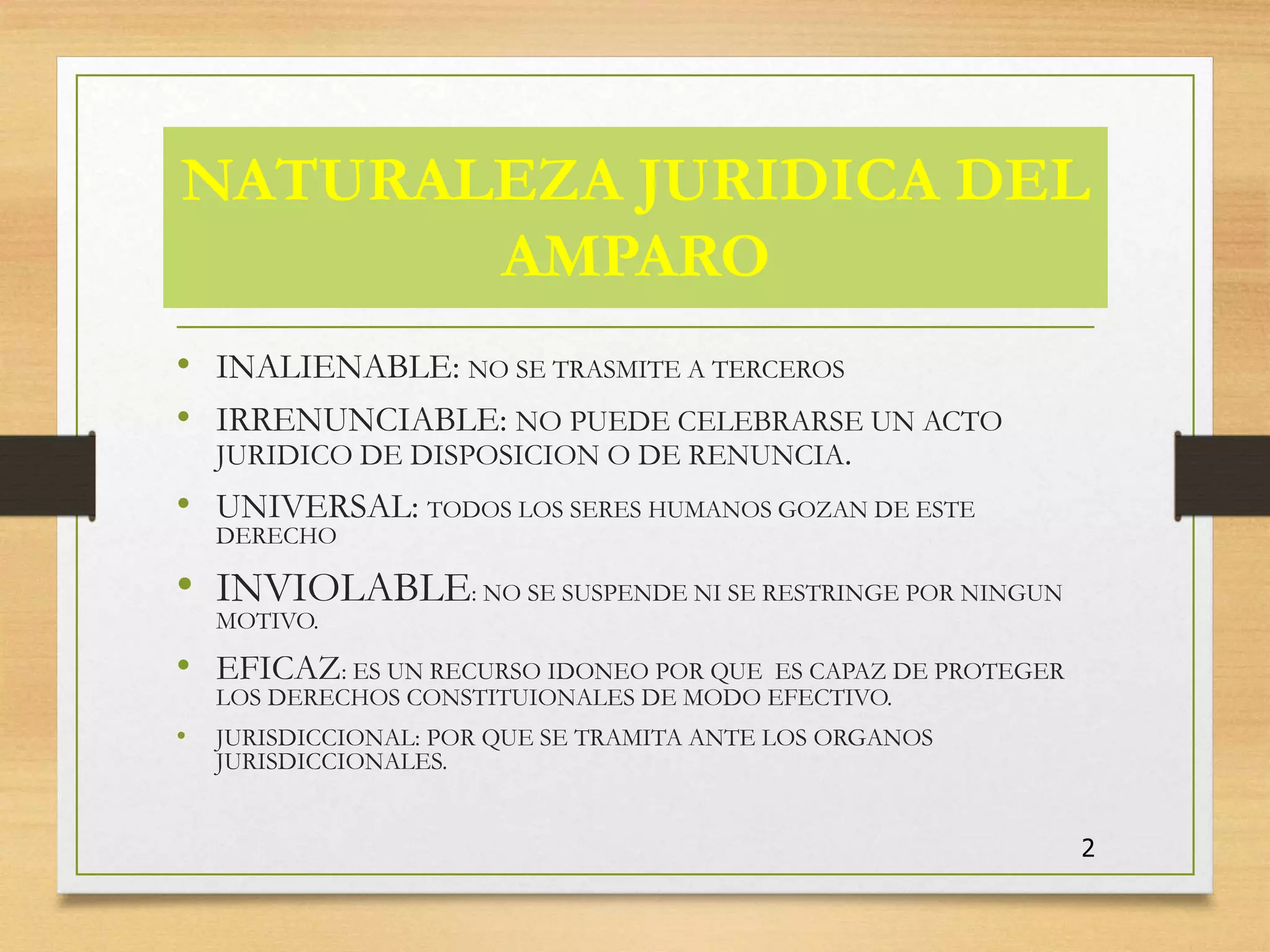 El proceso de amparo | PPTX