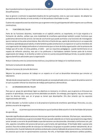 El proceso de enseñanza taller | DOCX