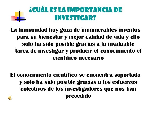 Resultado de imagen para PORQUE ES IMPORTANTE INVESTIGAR