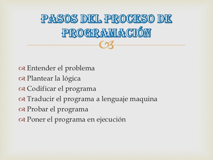 El Proceso De Programacion