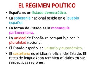 LA VICTORIA DEL
PP
 En 1996, el PP gana las
elecciones, con José María
Aznar al frente.
 