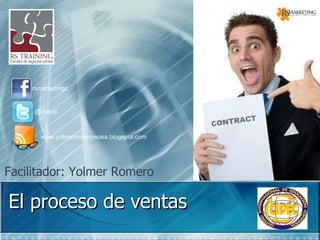El proceso de ventas Facilitador: Yolmer Romero rsmarketingc @ulayol www.yolmerromerososa.blogspot.com 