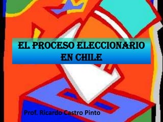 EL PROCESO ELECCIONARIO EN CHILE Prof. Ricardo Castro Pinto 