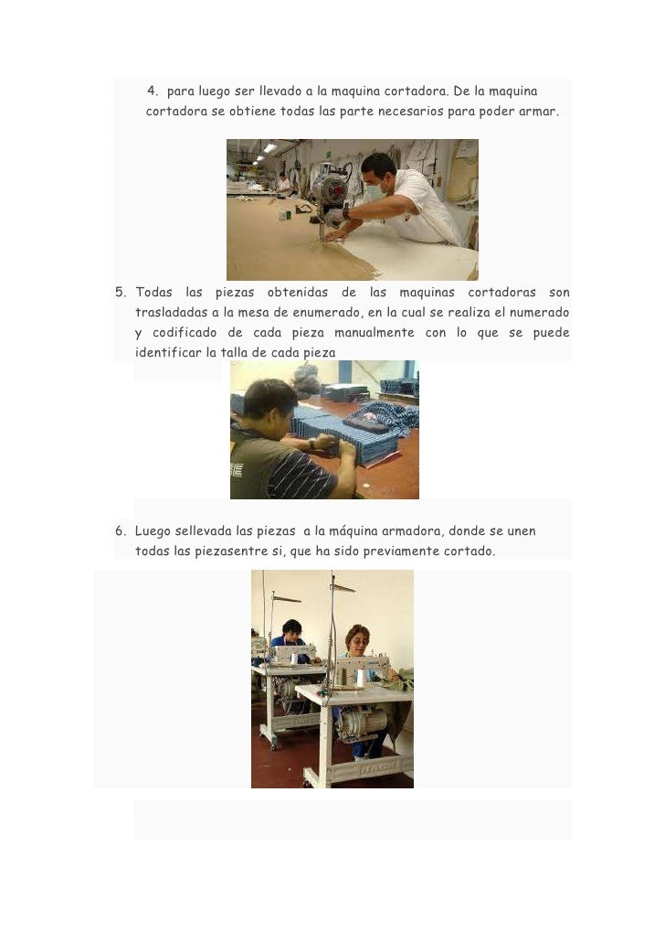 4. para luego ser llevado a la maquina cortadora. De la maquina cortadora se obtiene todas las parte necesarios para po...
