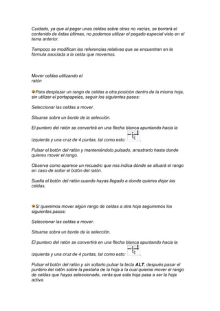 El programa de  excel