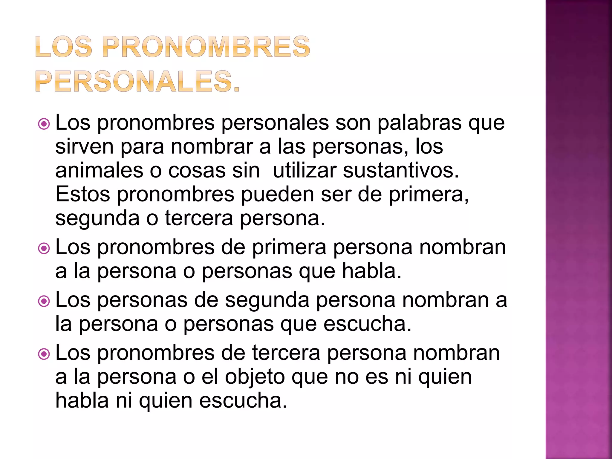 El pronombre personal PPT