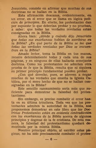 El protestantismo ante la biblia - P. Remigio de Papiol | PDF