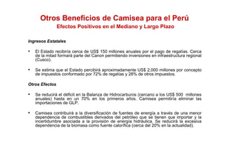 El proyecto Camisea y el desarrollo de la industria de gas natural en ...