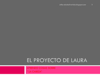 EL PROYECTO DE LAURA
APRENDO COSAS SOBRE
“ LA CABEZA”
1otilia-elcoledivertido.blogspot.com
 